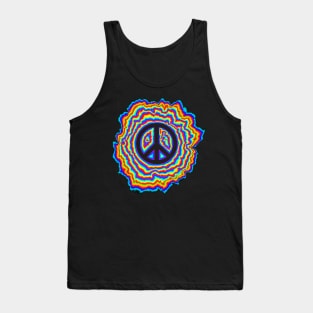 psychedelic peace sign Tank Top